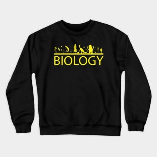 Biology (Yellow Print) Crewneck Sweatshirt